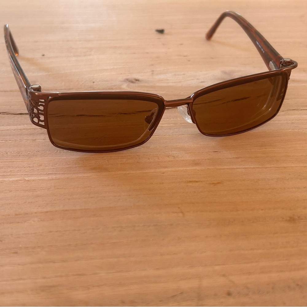 Takumi Brown Rectangular Sunglasses